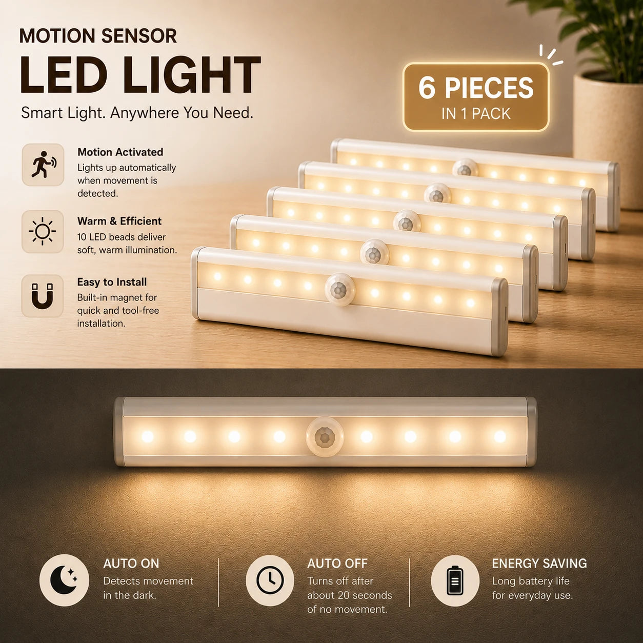 Smart Induction Cabinet Lamp