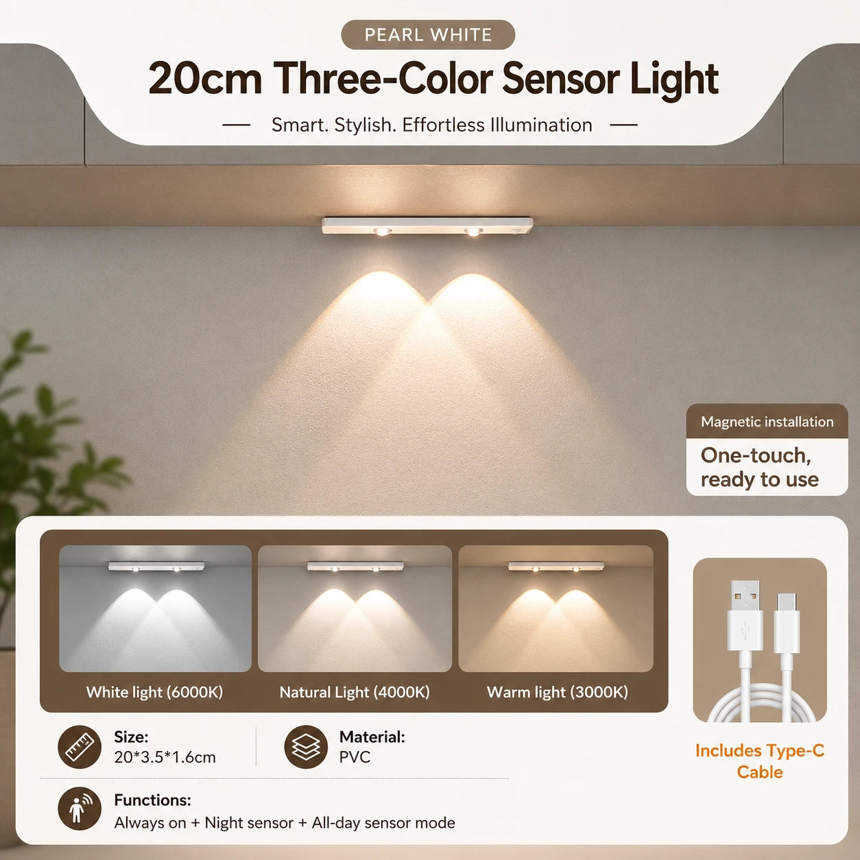 Smart LED Motion Sensor Cabinet Light Strip