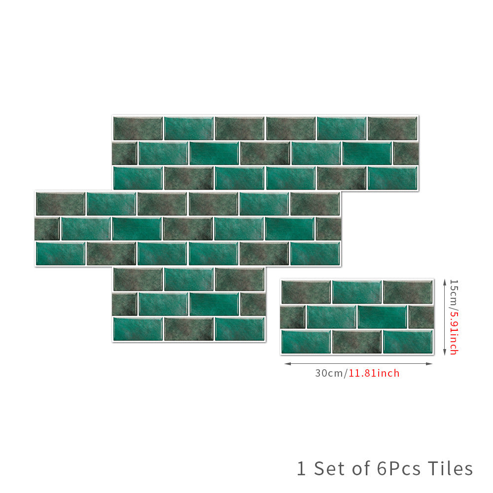 Retro Tile-style PVC Self-adhesive Wall Stickers