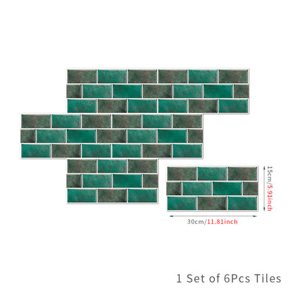 Retro Tile-style PVC Self-adhesive Wall Stickers
