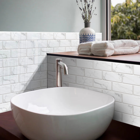 Retro Tile-style PVC Self-adhesive Wall Stickers