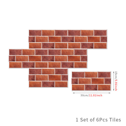 Retro Tile-style PVC Self-adhesive Wall Stickers