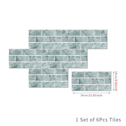 Retro Tile-style PVC Self-adhesive Wall Stickers