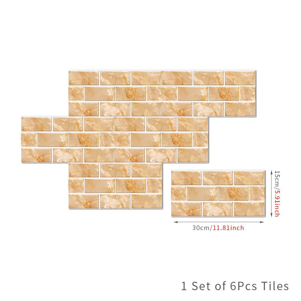 Retro Tile-style PVC Self-adhesive Wall Stickers