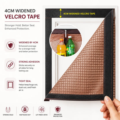 Self-Priming Velcro Door Partition Curtain – Instant Privacy, Modern Style