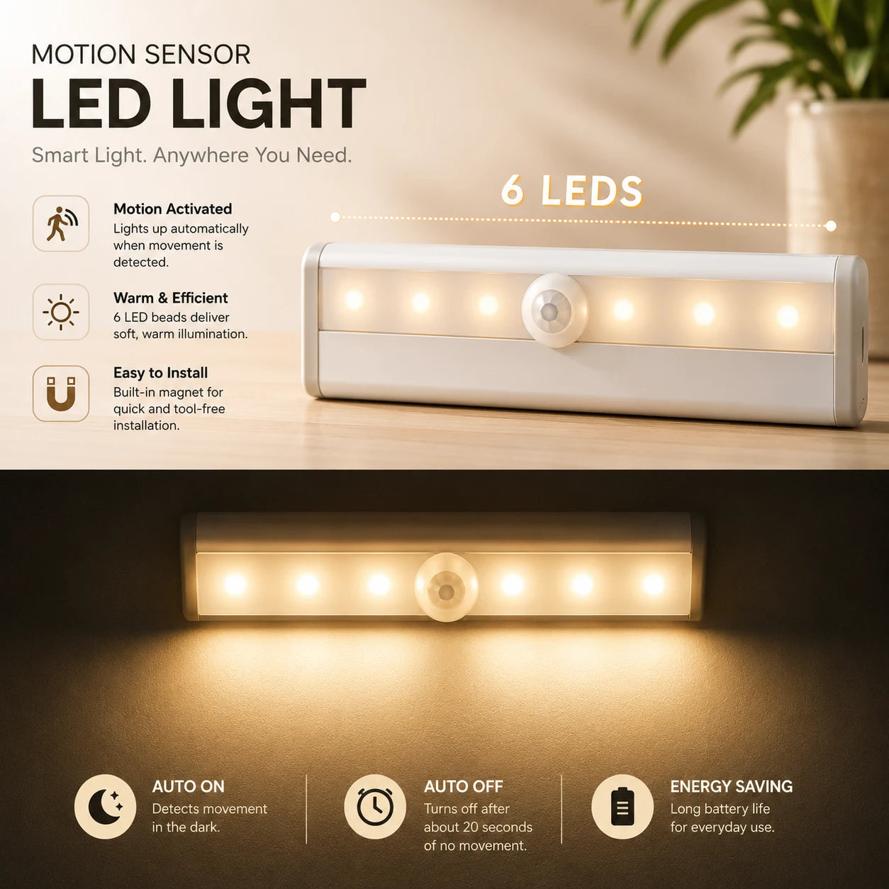 Smart Induction Cabinet Lamp