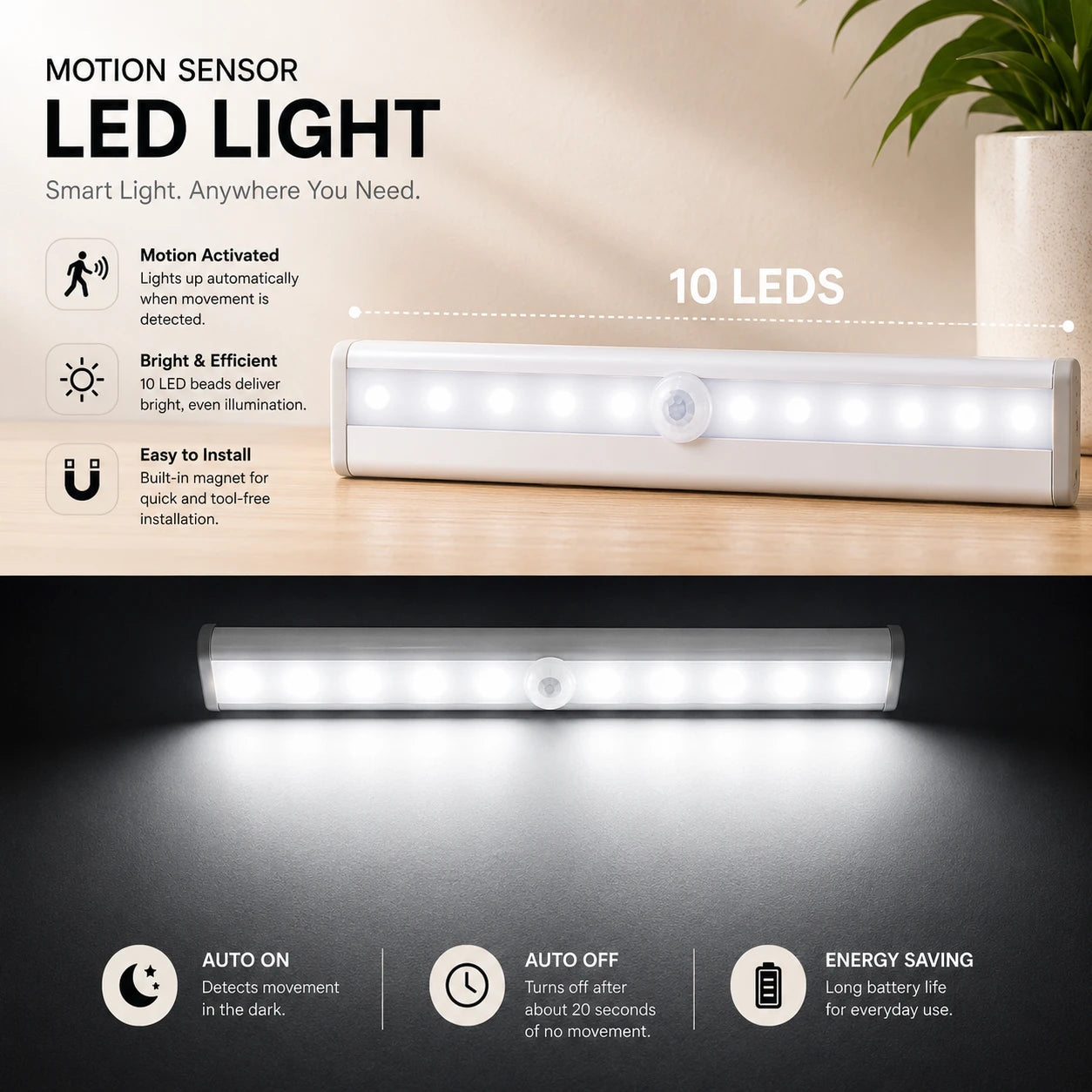 Smart Induction Cabinet Lamp
