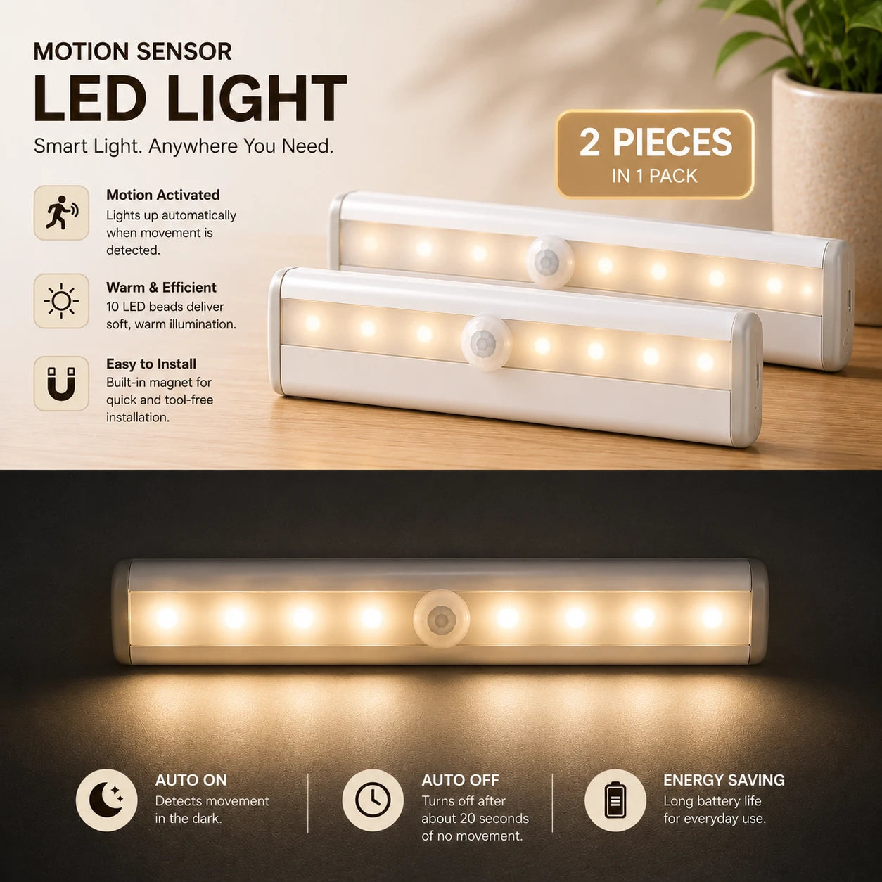 Smart Induction Cabinet Lamp