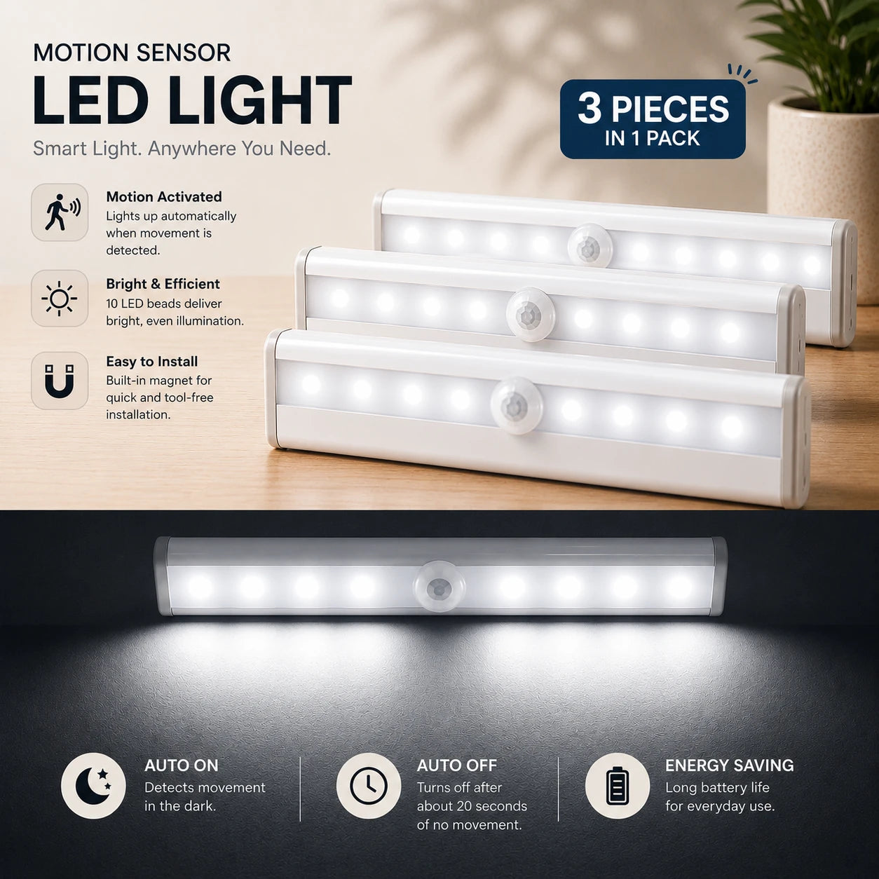 Smart Induction Cabinet Lamp