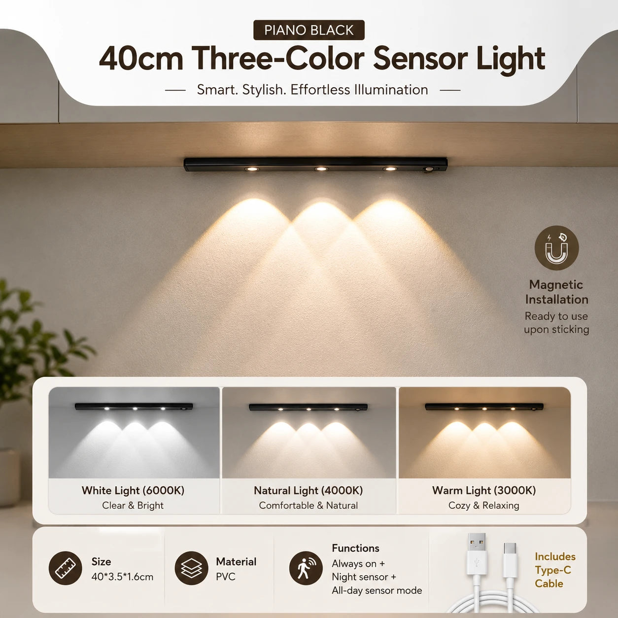 Smart LED Motion Sensor Cabinet Light Strip