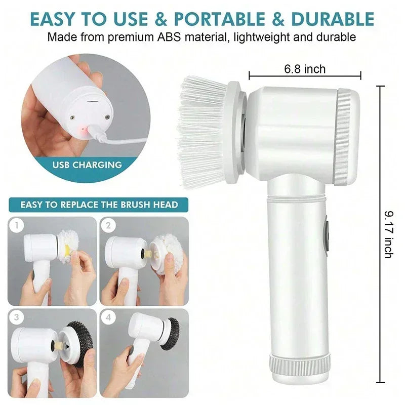 Electric Spin Scrubber – Cordless Power Cleaning Brush