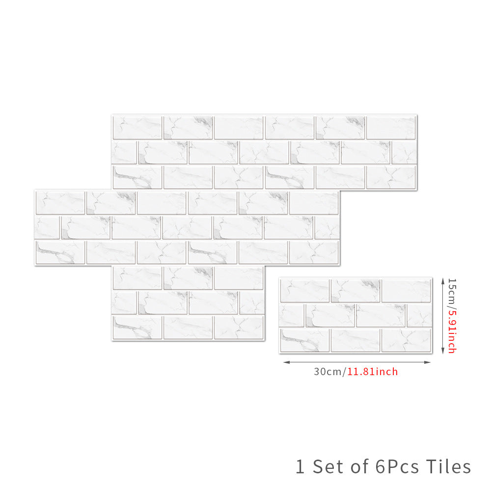 Retro Tile-style PVC Self-adhesive Wall Stickers