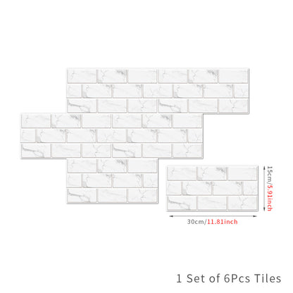 Retro Tile-style PVC Self-adhesive Wall Stickers