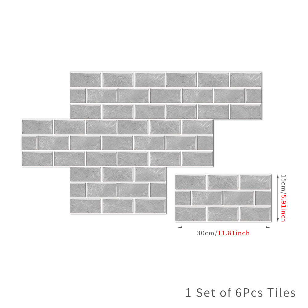 Retro Tile-style PVC Self-adhesive Wall Stickers