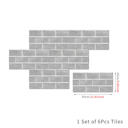 Retro Tile-style PVC Self-adhesive Wall Stickers