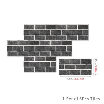 Retro Tile-style PVC Self-adhesive Wall Stickers