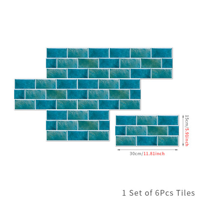 Retro Tile-style PVC Self-adhesive Wall Stickers
